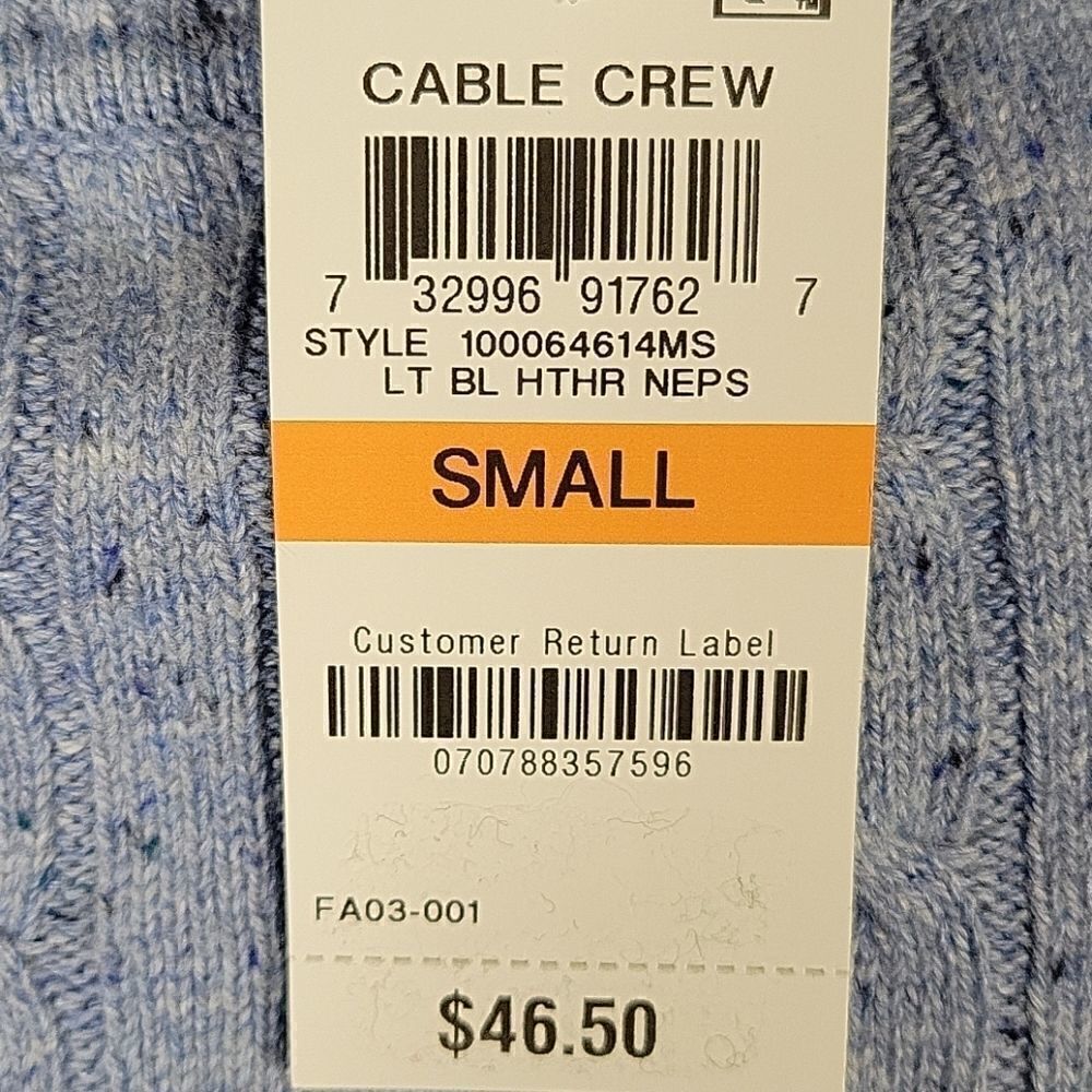 KarenâScottâCrewneckâCable-Knit SweaterâSzâS - Picture 11 of 11